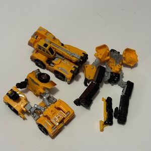 Transformers Combiners Construction Lot Yellow Crane Front Loader Parts